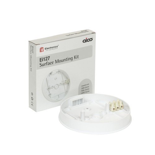 Aico EI127 White Surface Mounting Kit With Connector Block For Ei3000. Ei2110e, EI160RC & Ei140RC Series Alarms