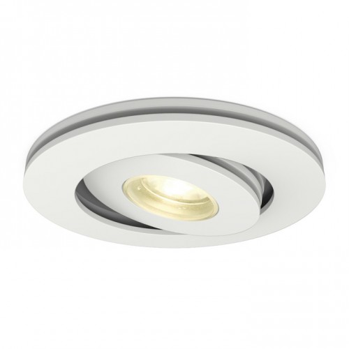 Ansell Lighting AIGLED/WW/W Iris White LED 3000K Recessed Gimble IP20 Downlight c/w Integral Driver 3W