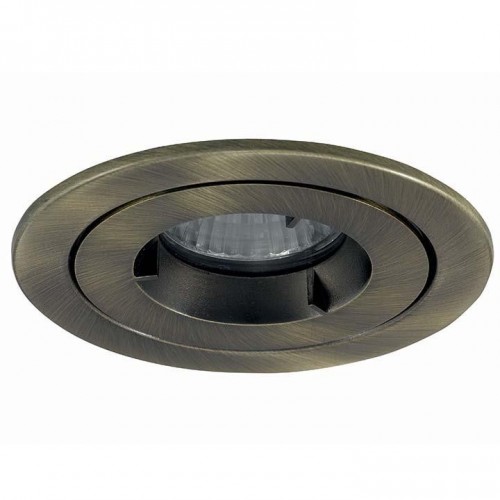 Ansell Lighting AMICD/IP65/AB iCage Mini Antique Brass Fire-Rated GU10 IP65 Downlight  50W 91x9mm