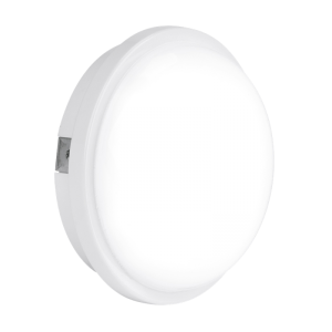 Aurora Lighting EN-BH115/40 White Polycarbonate Round LED c/w Opal Diffuser Bulkhead 4000K IP65 15W 240V