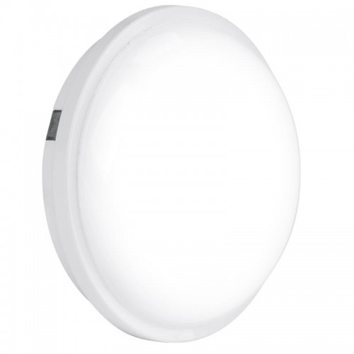 Aurora Lighting EN-BH130/40 White Polycarbonate Round LED c/w Opal Diffuser Bulkhead 4000K IP65 30W 240V
