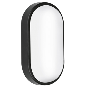 Aurora Lighting EN-BZ215BLK Black Polycarbonate Bulkhead Round Bezel 215x115mm