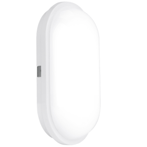 Aurora Lighting EN-BH220/40 White Polycarbonate Oval LED c/w Opal Diffuser Bulkhead 4000K IP65 20W 240V