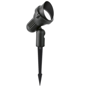 Aurora Lighting EN-SL1 Black Die Cast GU10 Spiked Spotlight IP65 35W 240V 90mm