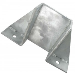 Deligo D706 Galvanised Steel 6 Hole Double Gusseted Delta Base Plate For Steel Channel