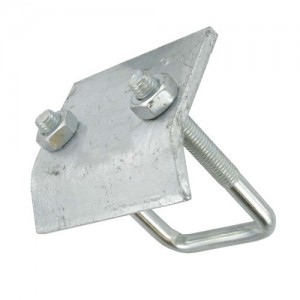 Deligo D855B Galvanised Steel M10 Beam Clamp With U Bolt & Nuts For 82mm Steel Channel