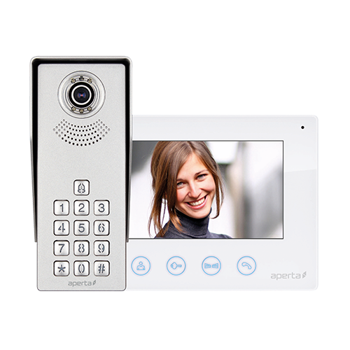 ESP APKITKP Aperta Single Way Video Door Entry Kit With Video Door Entry Keypad Station Call Point + Camera & 7 Inch Hands-Free TFT Monitor