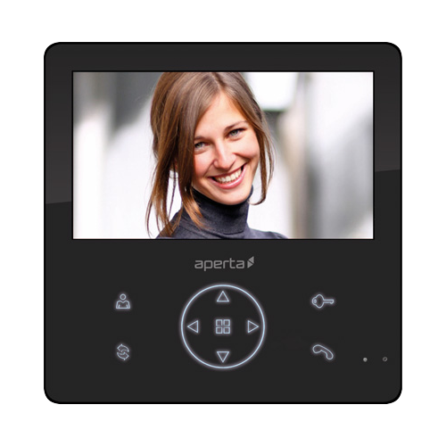 ESP APMONBG Aperta Black 7 Inch Hands-Free TFT High Resolution Colour Monitor With Record Facility 24Vdc