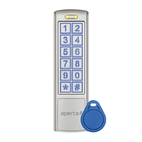 ESP EZTAG3 Silver Aluminium Single Door Proximity + Keypad Door Entry Station With 10 + Proximity Tags IP65 12V - 24V AC/DC