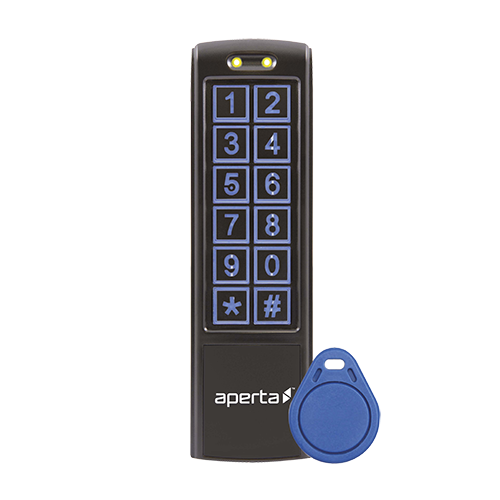 ESP EZTAG3B Black Aluminium Single Door Proximity + Keypad Door Entry Station With 10 + Proximity Tags IP65 12V - 24V AC/DC