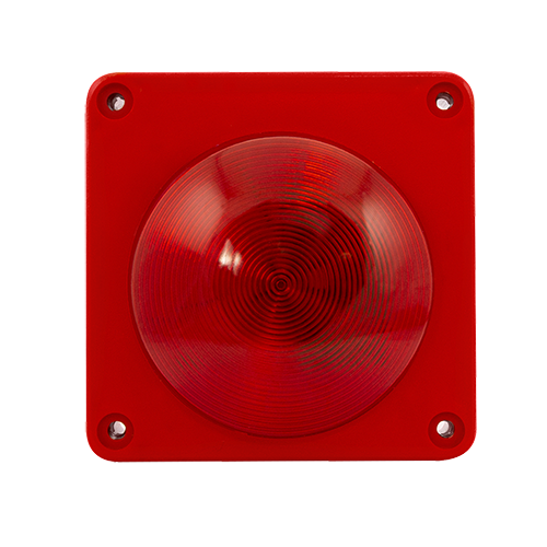 ESP MAGDUOSIP55 MAGDUO Red Square Bi-Wire LED Strobe With Base IP55