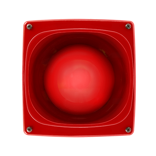 ESP MAGDUOSRIP55 MAGDUO Red Square Bi-Wire Sounder With Base IP55