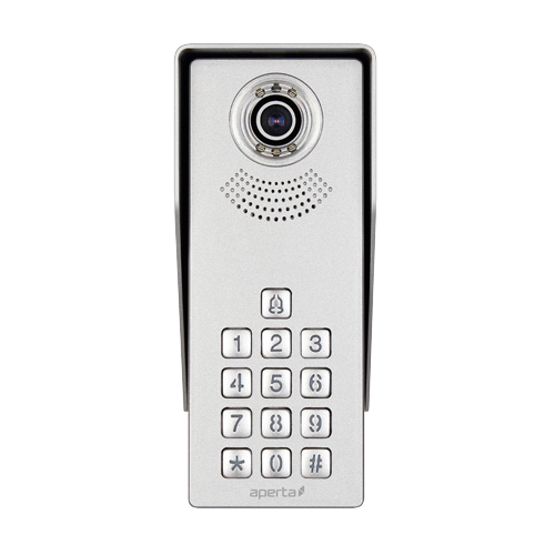 ESP APDSSWKP Aperta Silver Aluminium Single Way Video Door Station Call Point With High Resolution Colour Camera & Keypad