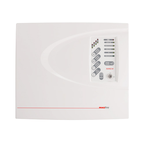 ESP MAG4P MAGFIRE White Polycarbonate 4 Zone Conventional EN54 Fire Alarm Panel - Requires Battery
