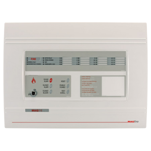ESP MAG816 MAGFIRE White Polycarbonate 8 Zone Conventional EN54 Fire Alarm Panel Expandable To 16 Zones - Requires Battery