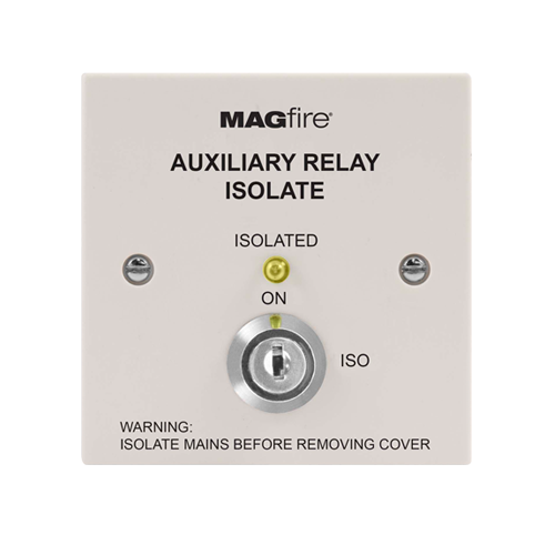 ESP MAGAUXISOWP MAGFIRE White Square Conventional Auxilliary Isolation Key Switch