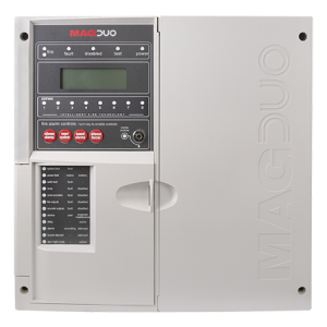 ESP MAGDUO4 MAGDUO Grey 4 Zone Bi-Wire EN54 Fire Alarm Panel - Requires 2 x 12V 2.3Ah Batteries (BAT32) Height: 333mm | Width: 333mm | Depth: 99mm