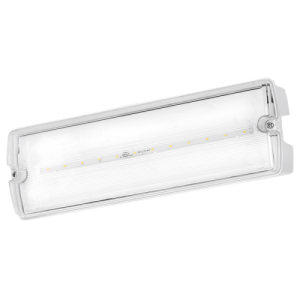 Aurora Lighting EN-EMBHST White IP65 Self Test Emergency LED Bulkhead With Daylight White LEDs