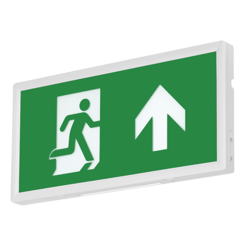 Aurora Lighting EN-EMSL White Manual Test Slimline Wall Mounting Emergency LED Exit Sign With Daylight White 6500K LEDs & Legend Kit IP20 4W 47Lm 240V