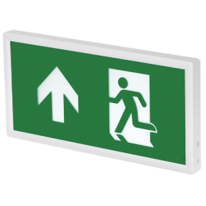 Aurora Lighting EN-EMSLST White Self Test Slimline Wall Mounting Emergency LED Exit Sign With Daylight White 6500K LEDs & Legend Kit IP20 4W 47Lm 240V