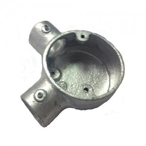 Demon Cato CL10G Conlok Quick Fit Galvanised Steel 2 Way Round Angle Box For 25mm Steel Conduit