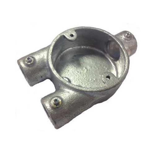 Demon Cato CL14G Conlok Quick Fit Galvanised Steel 3 Way Round Y Branch Box For 25mm Steel Conduit
