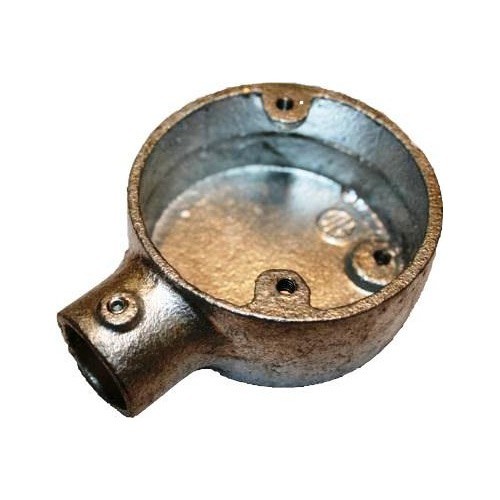 Demon Cato CL8G Conlok Quick Fit Galvanised Steel 1 Way Round Terminal Box For 25mm Steel Conduit