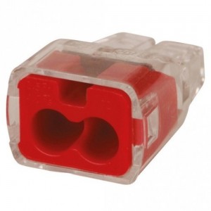 Ideal Industries 30-1032 IN-SURE® Red 2 Way Push-In Wire Connector (Pack Size 100) 32A 450V 0.75mm² - 4mm²