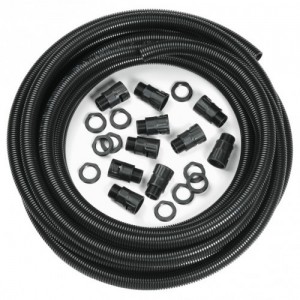 Flexicon FPAS-CP25B Black Nylon 25mm Flexible Conduit Contractor Pack With 10m FPAS25B-10M & 10 x FPA25-M25B Fittings + Locknuts IP66