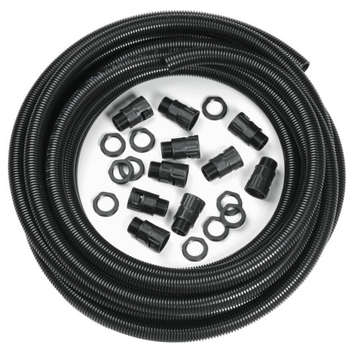 Flexicon FPYE-CP25B Black Nylon 25mm Flexible Conduit Contractor PackWith 10m FPAL25B-10M Flexible Conduit & 10 x Flexilok FLK25-M25B Connectors IP66