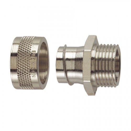 Flexicon FSU20-M20-M Type M Nickel Plated Brass Straight Fixed External Thread Connector For Type FSU Flexible Conduit IP54