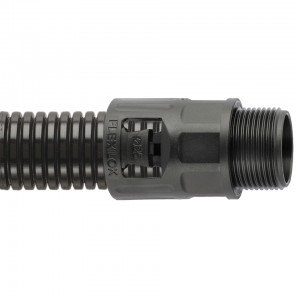 Flexicon FPP-CP20B Black Polypropylene 20mm Flexible Conduit Contractor Pack With 10m FPP20B-10M & 10 x Flexilok FLK20-M20BPP Fittings IP66