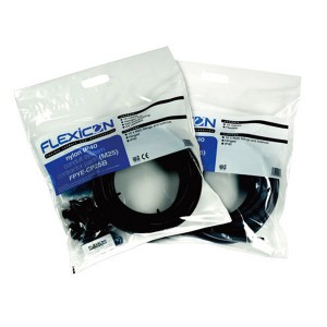 Flexicon FPYE-CP25B Black Nylon 25mm Flexible Conduit Contractor PackWith 10m FPAL25B-10M Flexible Conduit & 10 x Flexilok FLK25-M25B Connectors IP66