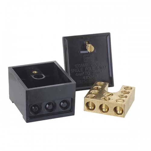 BG Electrical 4100SP Brown Insulated Single Pole (5 x 35mm²) Heavy Duty