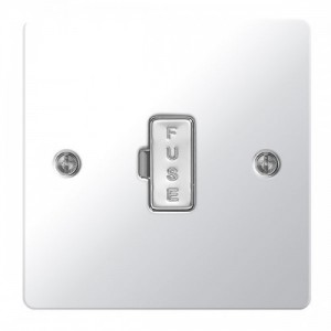 BG Electrical SPC54 Nexus Flat Plate Polished Chrome Unswitched c/w Power Indicator Connection Unit  13A