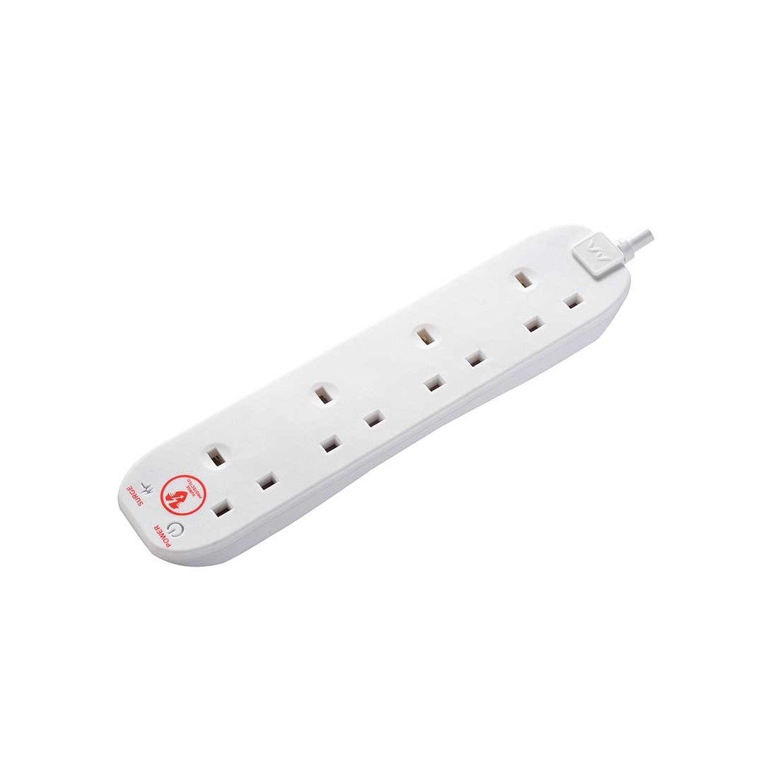 BG Electrical SWSRG4210N Masterplug White 4 Gang Individually Switched