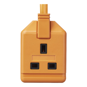 BG Electrical EXS1315O Permaplug Orange Rubber 1 Gang Heavy Duty Extension Lead With 5m Lead & 3-Pin Rubber Plug 13A