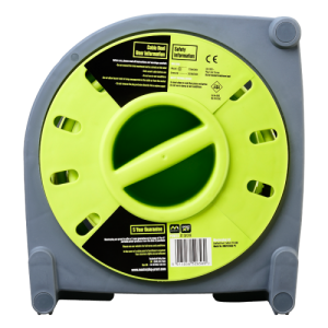 BG Electrical HMU15134SL Pro XT Power Green/Grey Plastic 4 Gang Case Style Cable Reel With 15m Lead & 3-Pin Plug 13A