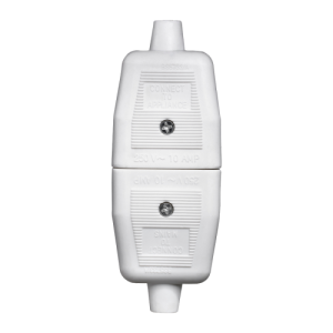 BG Electrical NC103W Permaplug White Rubber 3-Pin Heavy Duty In-Line (Non-Reversible) Connector 10A