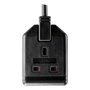 BG Electrical EXS13110B Permaplug Black Rubber 1 Gang Heavy Duty Extension Lead With 10m Lead & 3-Pin Rubber Plug 13A