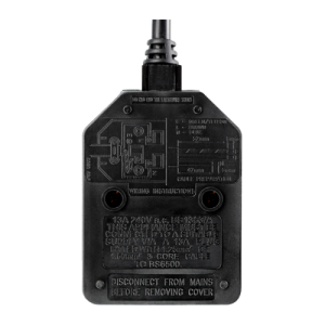 BG Electrical EXS13110B Permaplug Black Rubber 1 Gang Heavy Duty Extension Lead With 10m Lead & 3-Pin Rubber Plug 13A