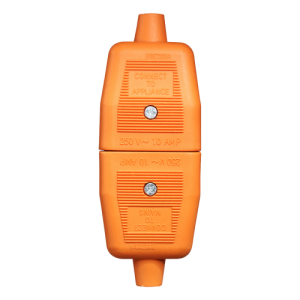 BG Electrical NC102O Permaplug Orange Rubber 2-Pin Heavy Duty In-Line (Reversible) Connector 10A