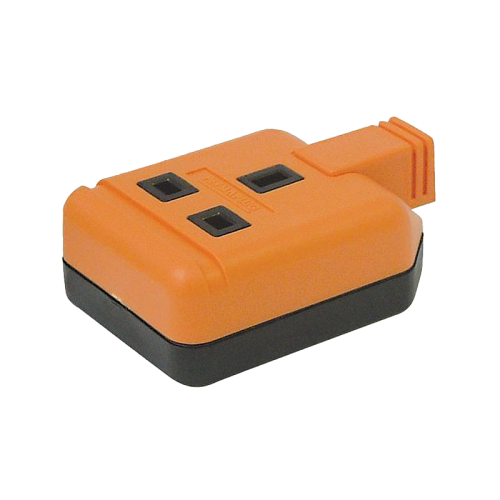 BG Electrical ELS13O Permaplug Orange Rubber 1 Gang Heavy Duty Trailing Socket - Requires Wiring 13A