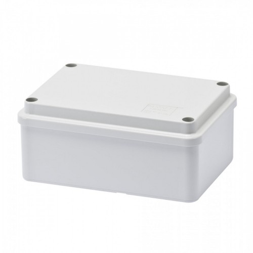 Gewiss GW44205 44 CE Range Grey Technopolymer Rectangular Surface Mounting Weatherproof Junction Box With Plain Screwed Lid & Plain Walls IP56