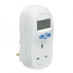 Greenbrook Electrical T17B-C White 7 Day Electronic Digital Plug- In Timer With 24 On/Off Switching Cycles 13A (2A) 240V