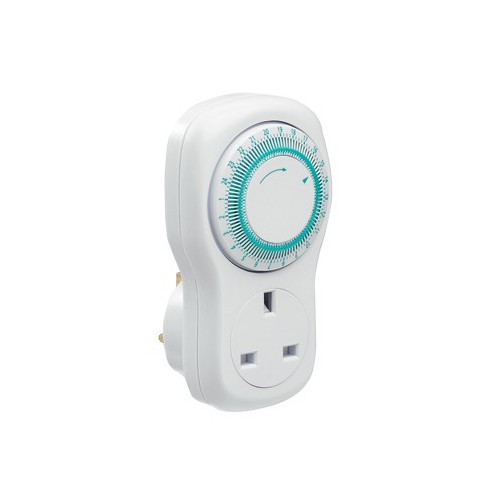 Greenbrook Electrical T73A-C White 24 Hour Mechanical Segment Plug- In Timer With 15 Minute On/Off Segments 13A (2A) 240V