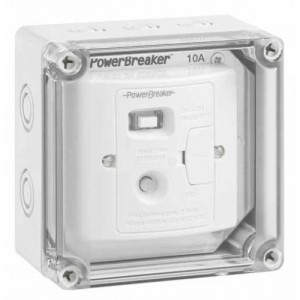 Greenbrook Electrical H92IP-X PowerBreaker White Moulded RCD Unswitched Fused Connection Unit With Waterproof Housing IP67 13A 30mA