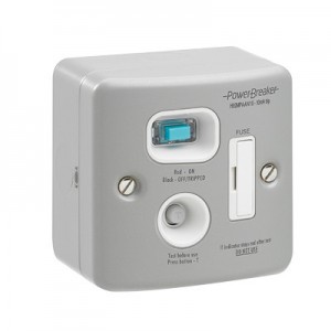 Greenbrook Electrical H92MPAAN10-C PowerBreaker Metalclad Type A Non-Latching (Active) RCD Unswitched Fused Connection Unit 13A 10mA