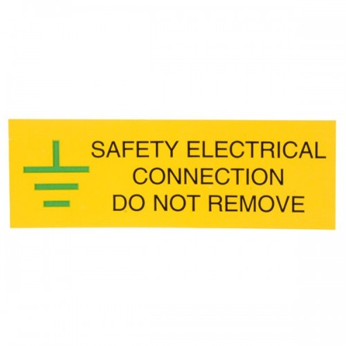 Industrial Signs IS0610SA Black On Yellow Self Adhesive Vinyl Warning Label - SAFETY ELECTRICAL CONNECTION (Pack Size 10) 75mm x 25mm