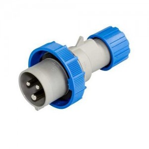 Lewden 710126 Multimax Blue Plastic 2P+E 6H Straight Industrial Plug IP67 16A 230V